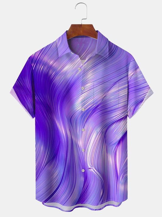 Geometry Men's Button Pocket Short Sleeve Shirt