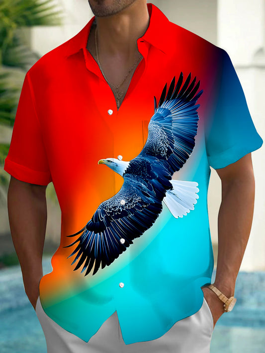 Art Men's Button Pocket Short Sleeve Shirt