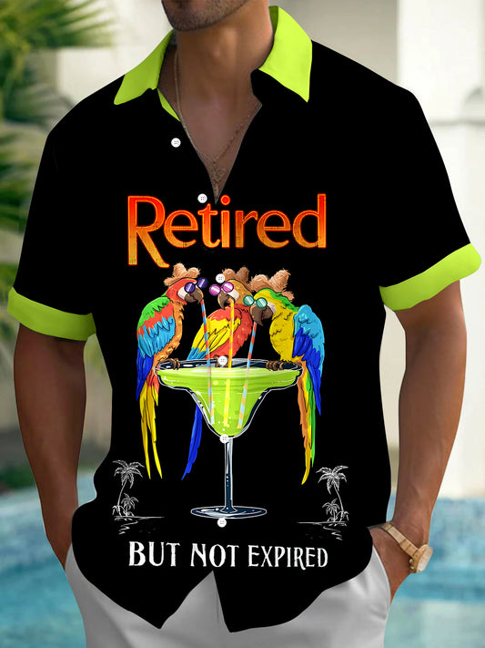 Hawaiian Men's Button Pocket Short Sleeve Shirt